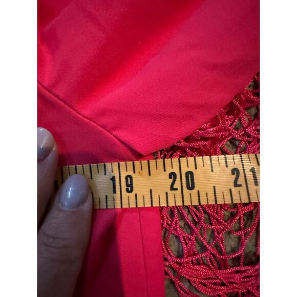 Wild Junkie Boutique pink Fringe Sleeve western Blazer jacket Size Small - Picture 4 of 4